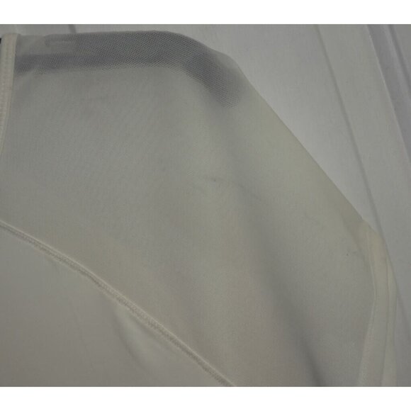 Another Love Women's Mesh Sleeve Athletic Sports Tee in Ivory Small MSRP $34 - Picture 3 of 4